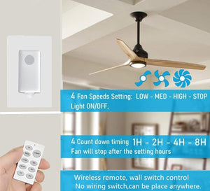 Nexete Smart Wi-Fi Ceiling Fan Remote Control Kit, add a Ceiling Fan, no in-Wall Wiring Required, Compatible with Alexa & Google Home Smart Life APP