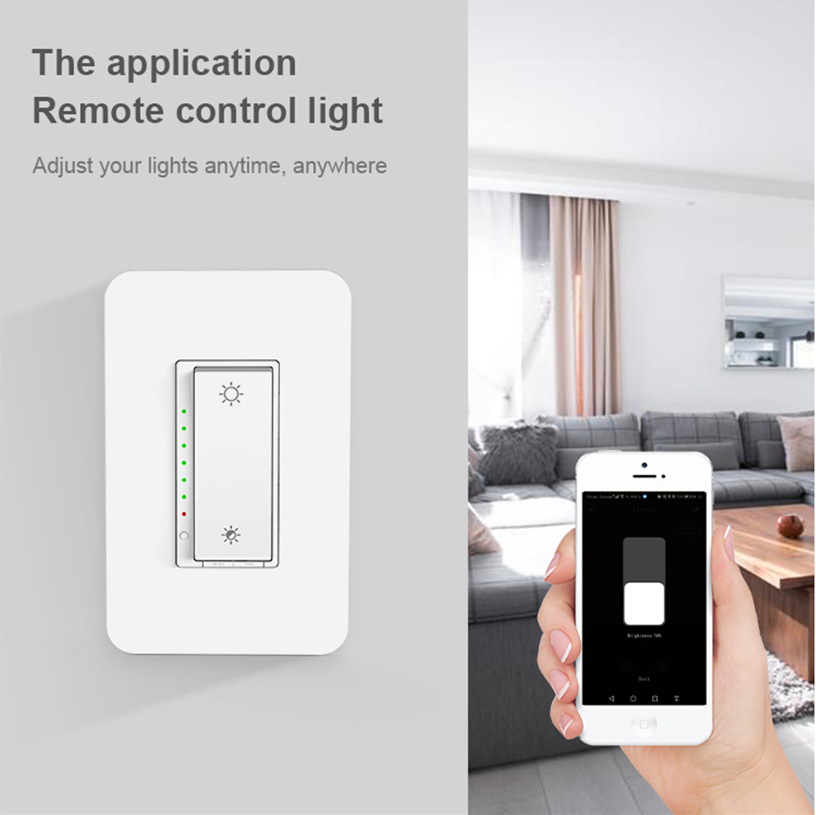 Nexete Smart Wi-Fi Dimmer Switch, Dim Lighting from Anywhere, in-Wall, Single Pole No Hub Required, Compatible with Alexa and Google Assistant,ETL Certified (Smart Switch Dimmer 1-Pack)